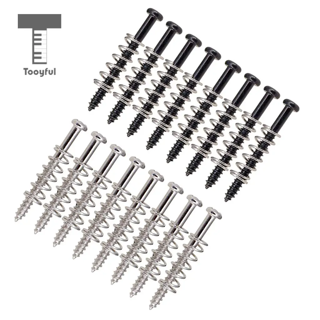16Pcs Iron Humbucker Pickup Screws + Springs for Strat Telecaster Electric Bass Guitar Repacement Parts