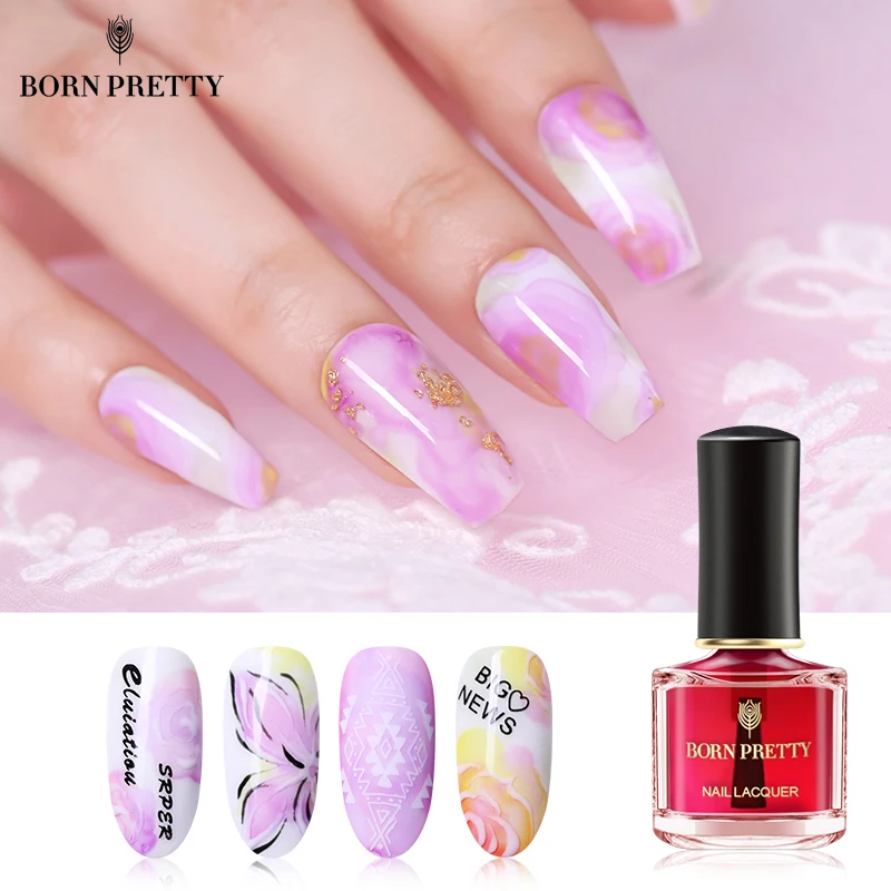 Лак для ногтей BORN PRETTY Блестящий Фиолетовый лак 6 мл | Красота и здоровье