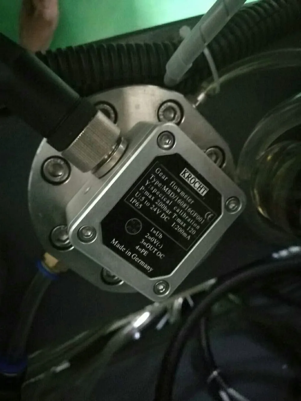 

Flow sensor flow meter for common rail test bench