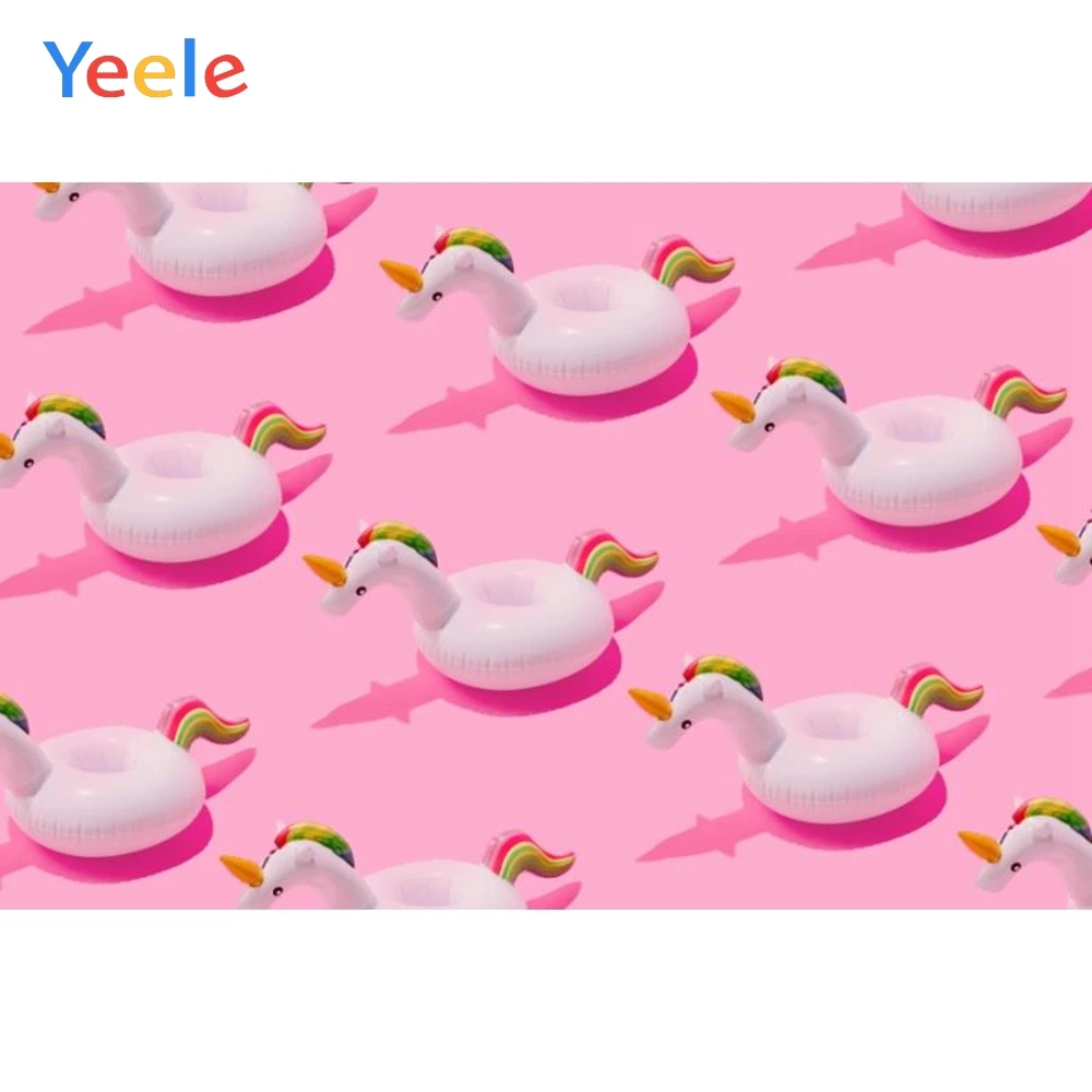 

Yeele Pink Swimming Ring Summer Holiday Portrait Photographic Backdrop Customized Photography Backgrounds Photocall Photo Studio