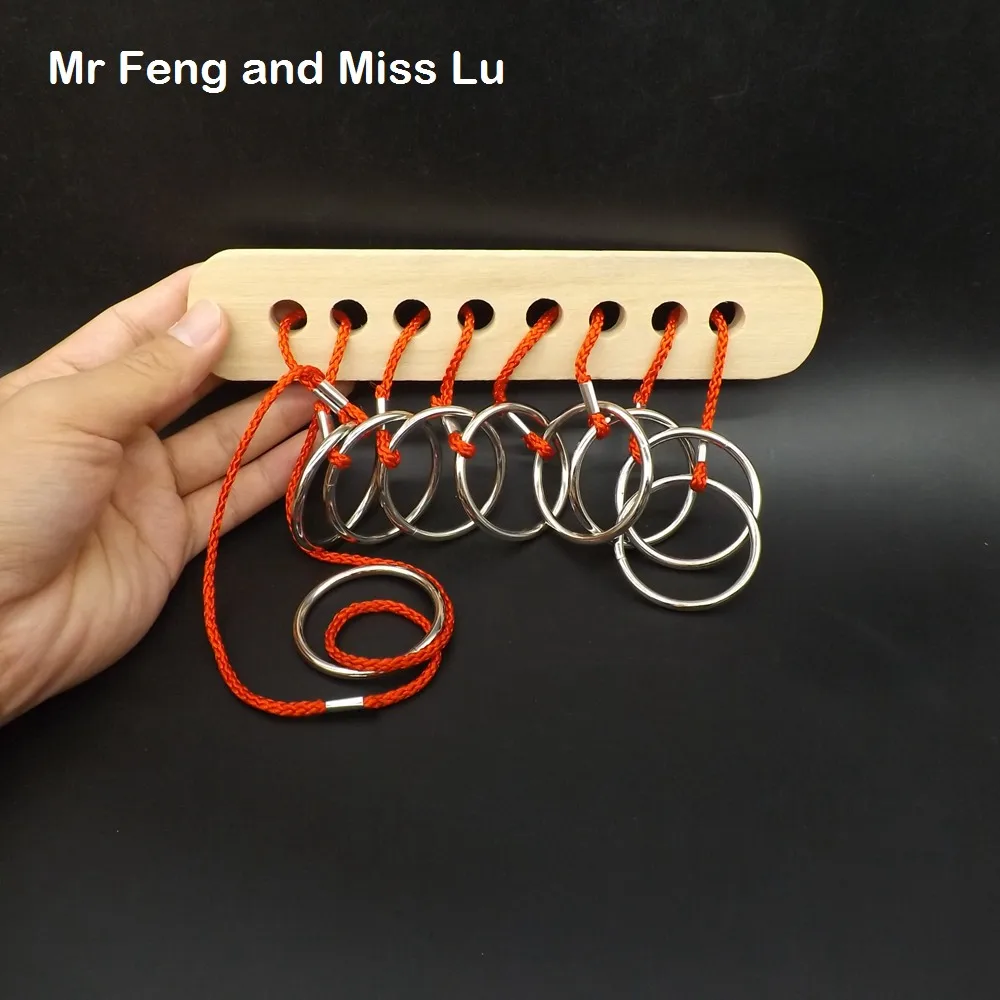 Buy Big Nine Rings Wooden Rope Puzzle Model Ring
