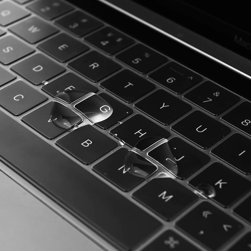 Прозрачная клавиатура для Macbook Pro 13 15 с сенсорной панелью A1707 A1706 A1989 A1990, Защитная Наклейка для клавиатуры