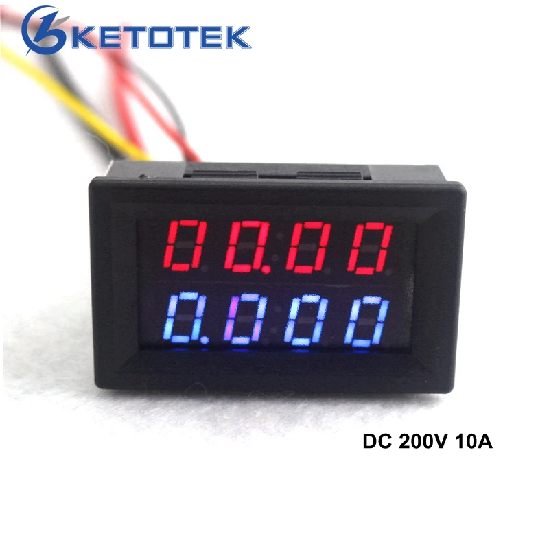 Buy Digital DC Voltmeter Ammeter DC 200V 10A Voltage Current Meter