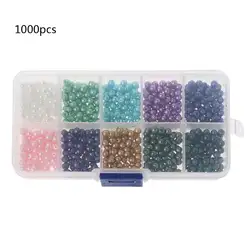 Упаковка из 1000 шт. 10 шт. цветов 4 мм экологические круглые жемчужные бусины для изготовления ювелирных изделий