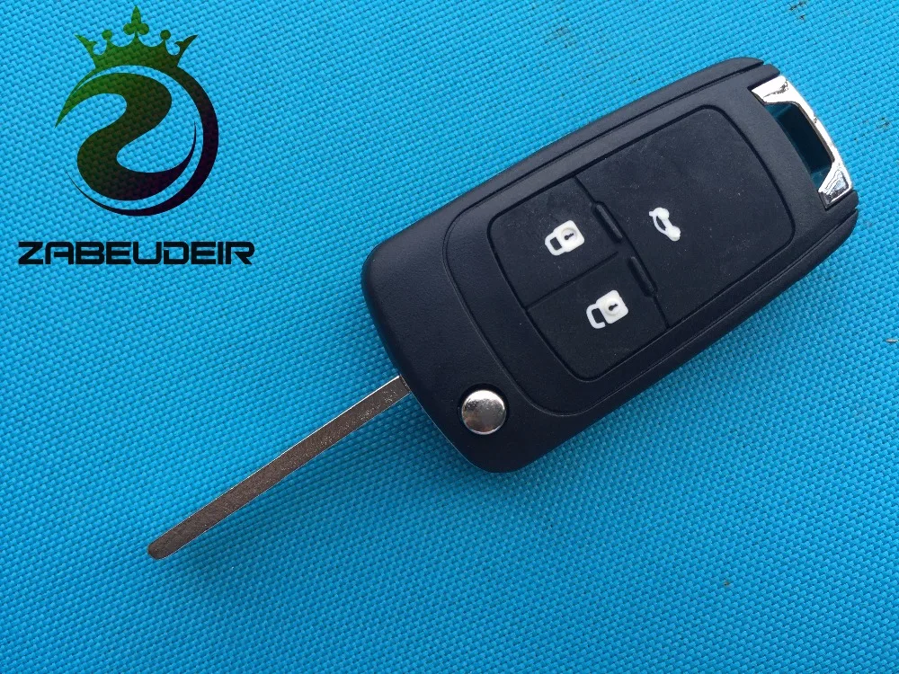

1pcs of new replacement key case Fits For Chevrolet 3 Button Remote flip Key Shell uncut key blade