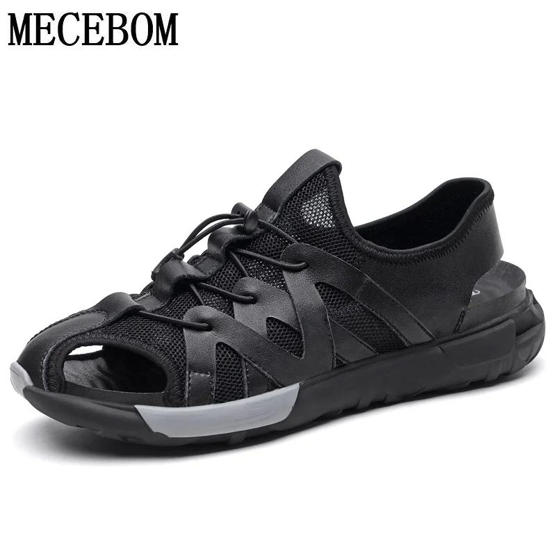 

New Summer Sandals Men shoes hollow out design breathable beach sandals for male black foootwear zapatillas size38-44 5692m