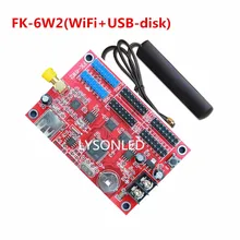 FK-6W2 WIFI LED Control Card Support Full Color LED Sign, Updated Program via Mobile App or USB-disk