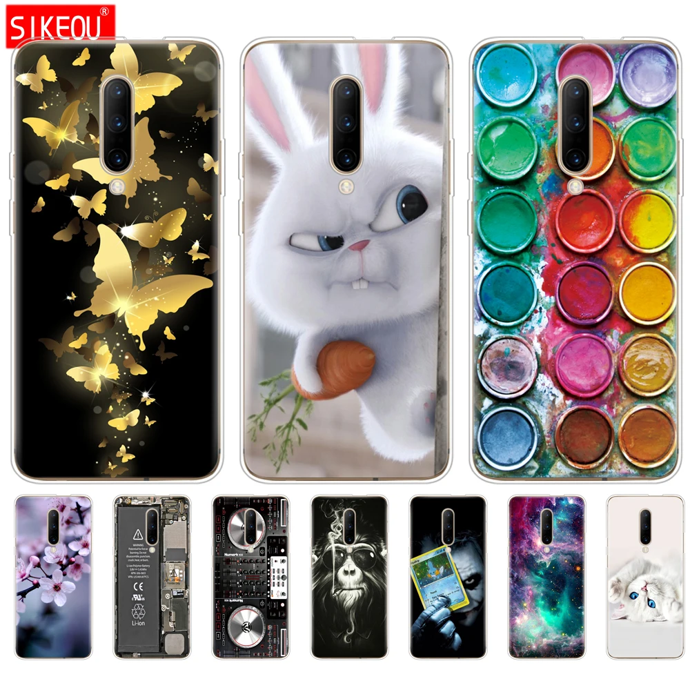 

silicone case for oneplus 7 case for one plus 7 pro soft TPU etui back cover for oneplus 7 pro 2019 protective coque bumper 1+7