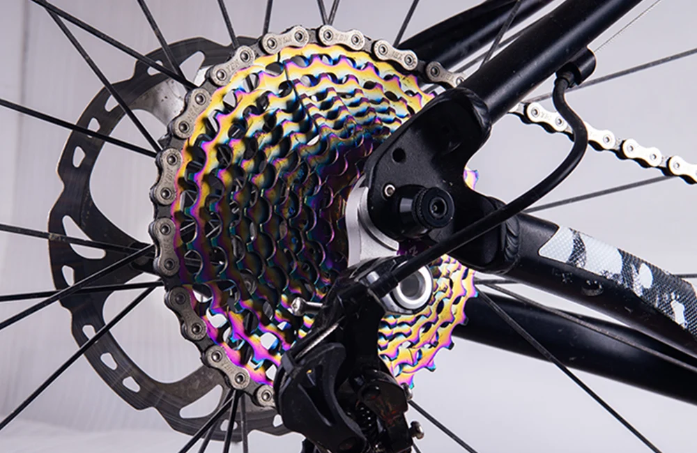 ZTTO Road Bike 12 Speed 11-28 Cassette UltraLight 12s 11/32T Gravel Bike 11/34T 12Speed Rainbow K7 Oil Slick 12V CNC Spocket