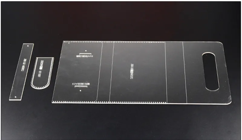 1 Набор Акриловый Бизнес Длинный кошелек шаблон кожаный шаблон для рукоделия трафарет прочные инструменты для изготовления бумажников 22*12*2,5 см