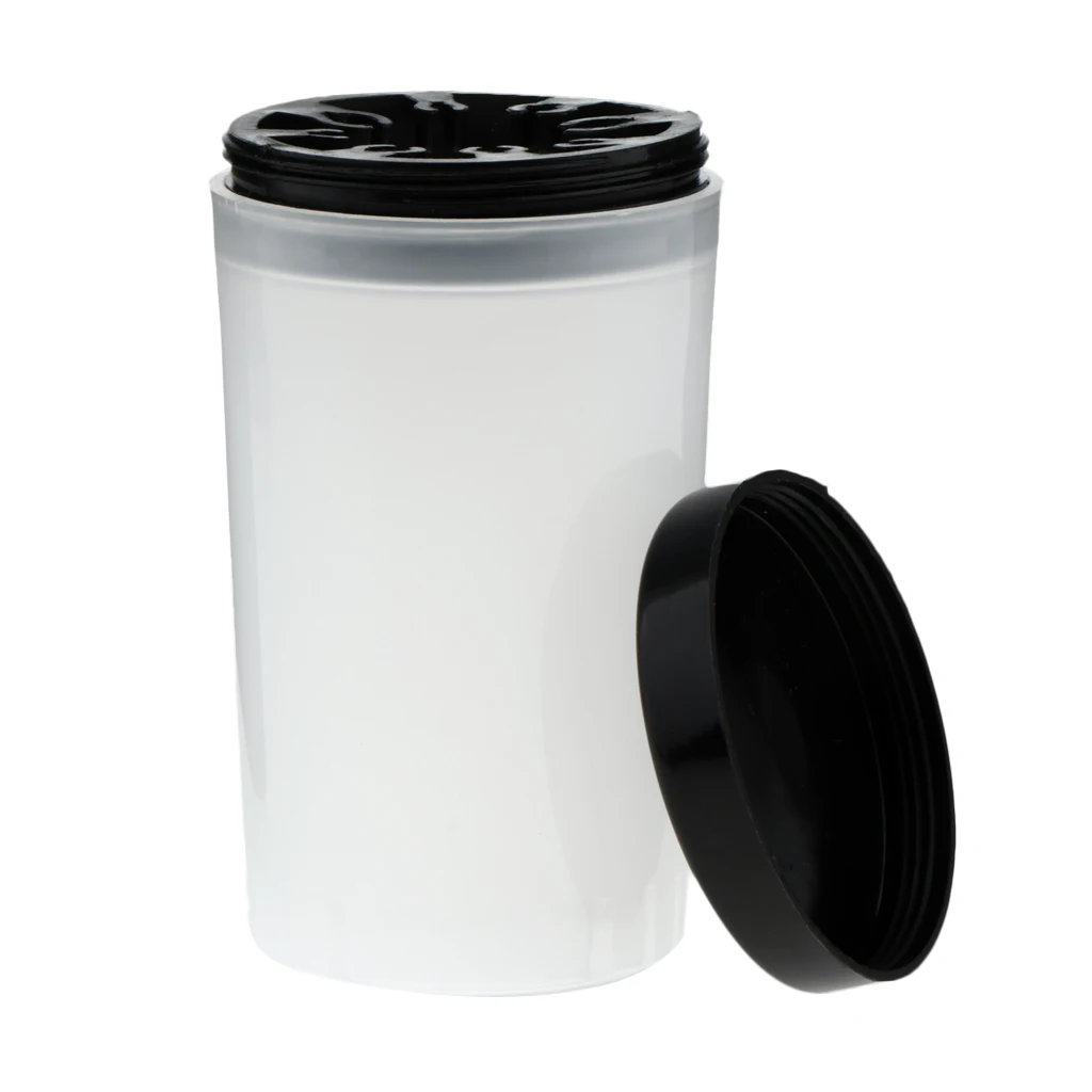Nail Art Brush Painting Pigment Removal Tool Cleaning Cleaner Cup Jar Container with Multiple Size Slots and Lid