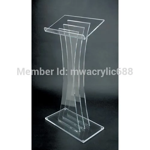 US $617.89 pulpit furniture Free Shipping High Quality Fruit Setting Modern Design Cheap Acrylic Lectern acrylic podium plexiglass