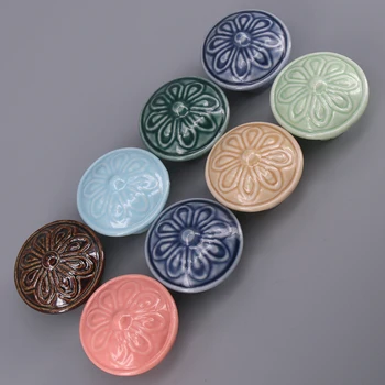 1PCS Ceramic 38mm Cupboard Knob Kitchen Cabinet door Handle European drawer pulls Dresser Knobs Kids Room furniture handles