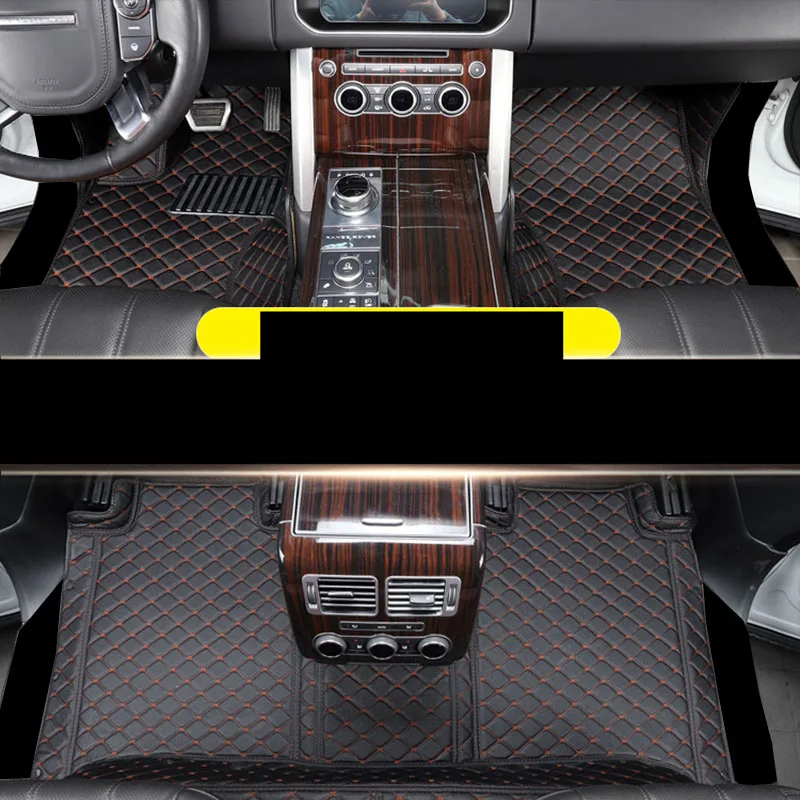 

lsrtw2017 luxury fiber leather car interior floor mat for range rover velar L560 2017 2018 2019 2020