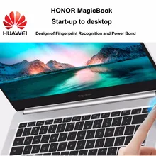 Новое поступление, ноутбук HUAWEI HONOR MagicBook, ноутбук 14 дюймов с процессором AMD Max 3,7 ГГц, 8 Гб оперативной памяти DDR4, 512 ГБ HD 1080P дисплей