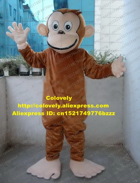 Costume da mascotte george monkey scimmia rossa personalizzato