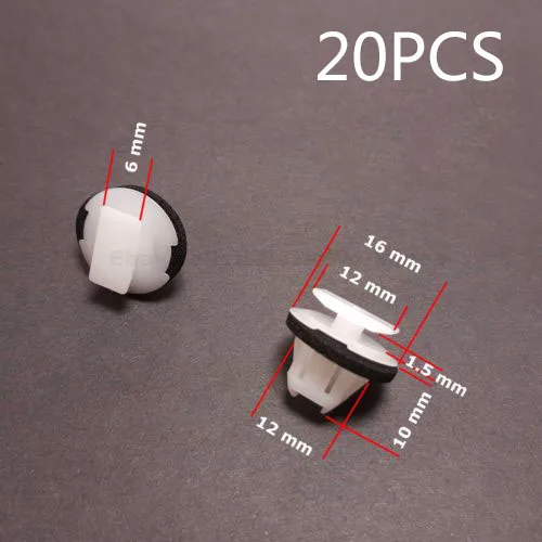 

20x Car Door Panel Retainer Clip Auto Fastener Fit 9mm Hole Plastic Rivet Automobile for Nissan Juke & X-Trail(T31) Car-styling