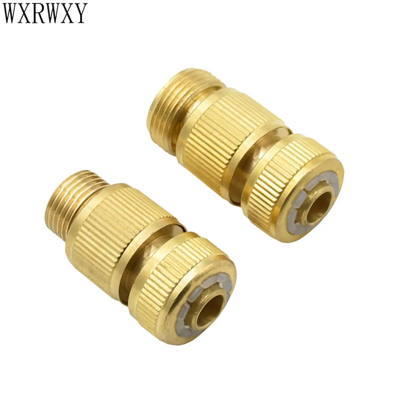 

wxrwxy Brass connector 3/4 male 1/2 to the 1/2 hose connector Car wash adapter tap water gun 16 mm hose Accessories 1 set