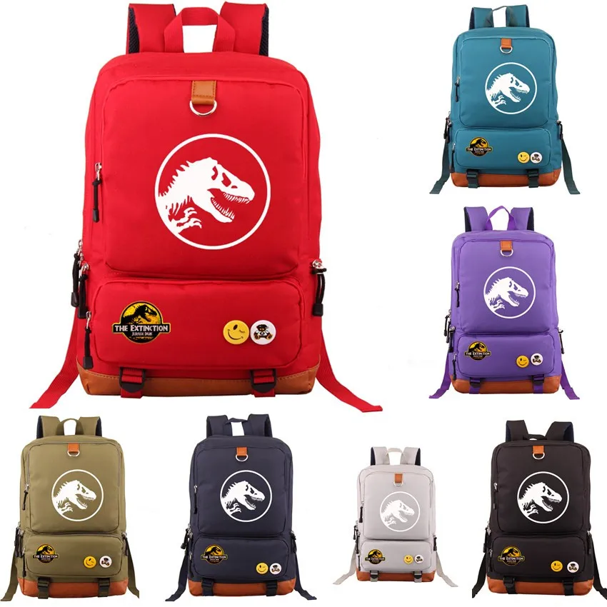 

Children's Jurassic World mochila Backpack Jurassic park School shoulder bag travelling laptop bagpack kid's gift