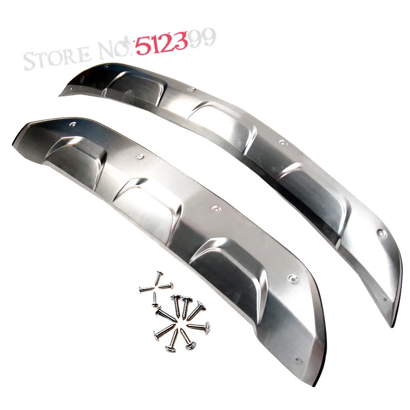 

For Opel Vauxhall Mokka / Buick Encore 2016 2017 Outer Accessiores Front + Rear Bumper Protector Cover Plate Trim 2* Stainless