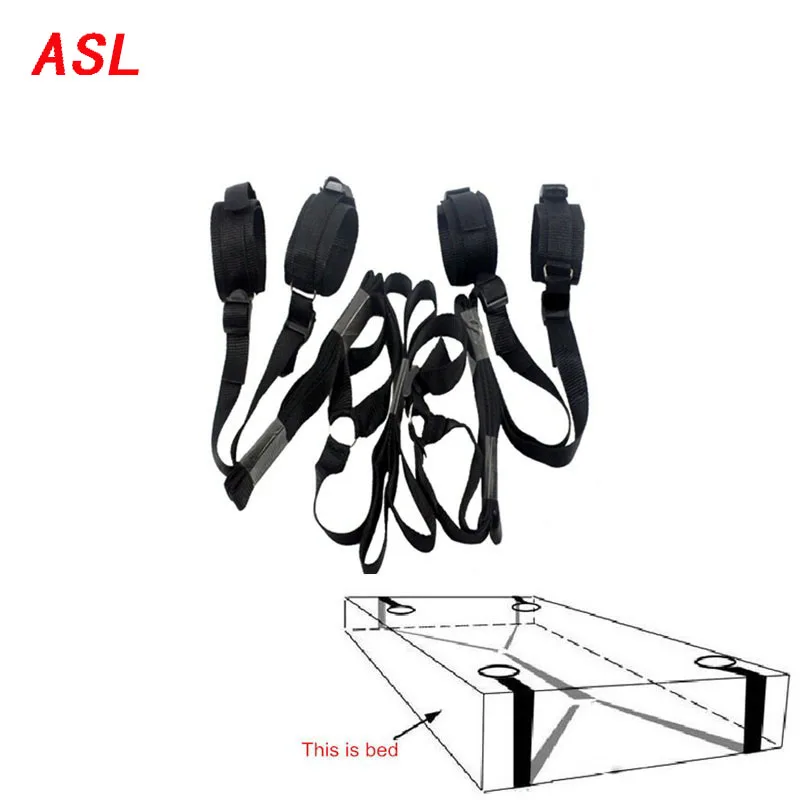

Fetish Bondage Hidden Belt Temptation Kit Under the Bed Restraint System, Binding Strap,Hand Cuffs Ankle Cuff Bondage Collection