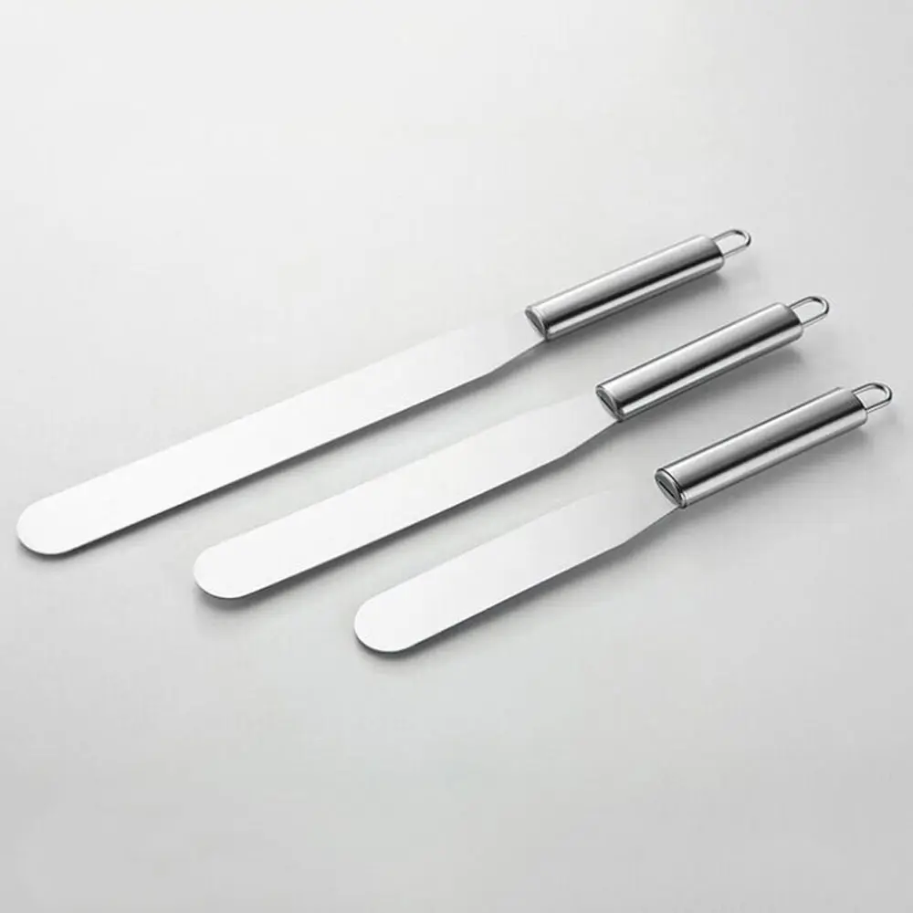 Stainless steel Butter knife Cake Cream Spatula Fondant Pastry Cutter with straight shankin