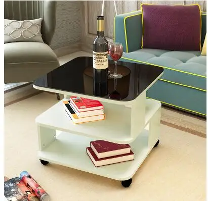 Несколько современных минималистических диванов, несколько гостиных, несколько углов, Маленький журнальный столик, закаленное стекло, несколько прикроватных столов - Color: 40X40CM