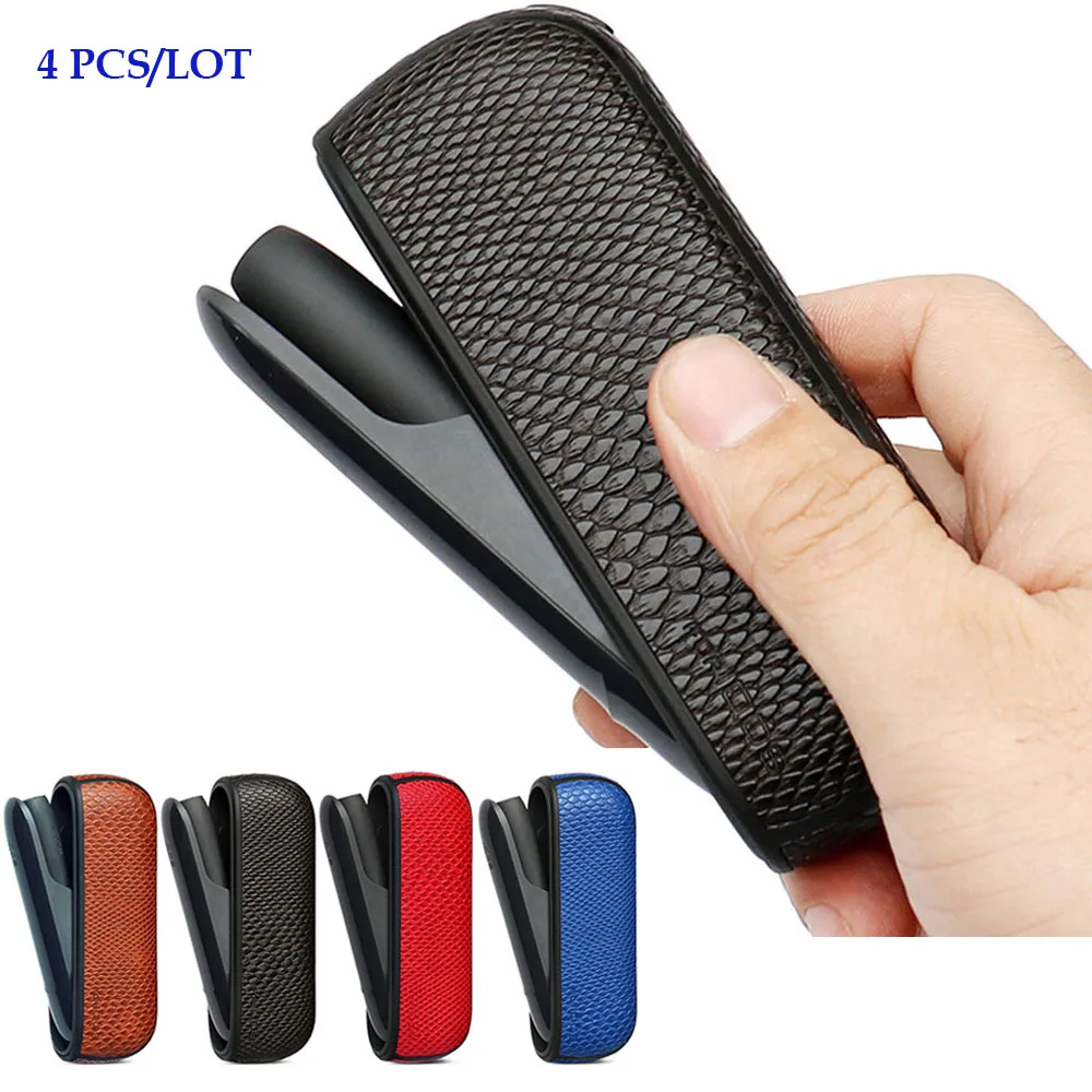 

JINXINCHENG 4PCS LOT for IQOS 3.0 Case 3 Pouch Bag Holder Cover Snakeskin PU Leather Case 4 Colors