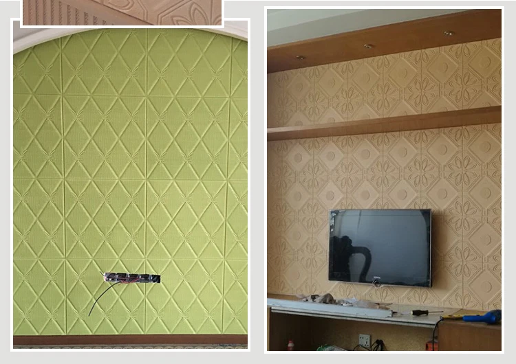 2x 3D ромбовидная Наклейка на стену, покрытие, Декор, ремонт, 595x595x7 мм, экологически чистый ПЭ пенопласт, водонепроницаемый