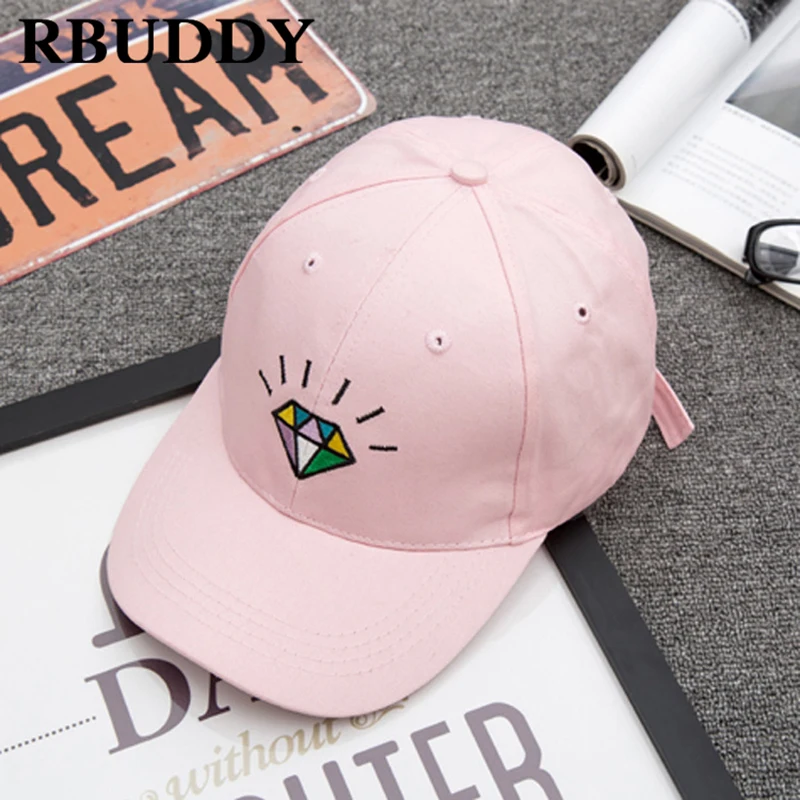RBUDDY 2020 однотонные милые бейсболки с бриллиантами в стиле хип хоп Snapback хлопковая
