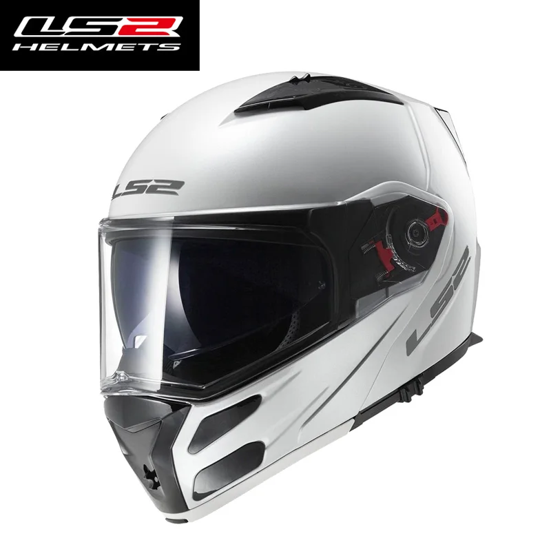 LS2 флип-ап мотоциклетный шлем с двойными линзами Полнолицевой шлем гоночный мотоциклетный шлем FF324 - Цвет: 3