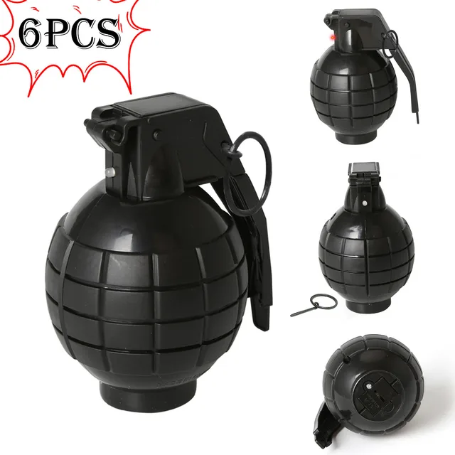 6PCS Toy Hand Grenades Pretend Toys Action Commando Series Musical Toys