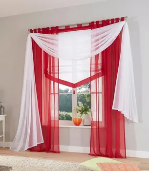 

Multi-color Curtain Window Valance Decorations for Home Living Room Window Curtain European and American Style Tulle