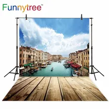 Funnytree backgrounds for photography studio Venice Italy wood lake landscape nature professional backdrop photocall printed