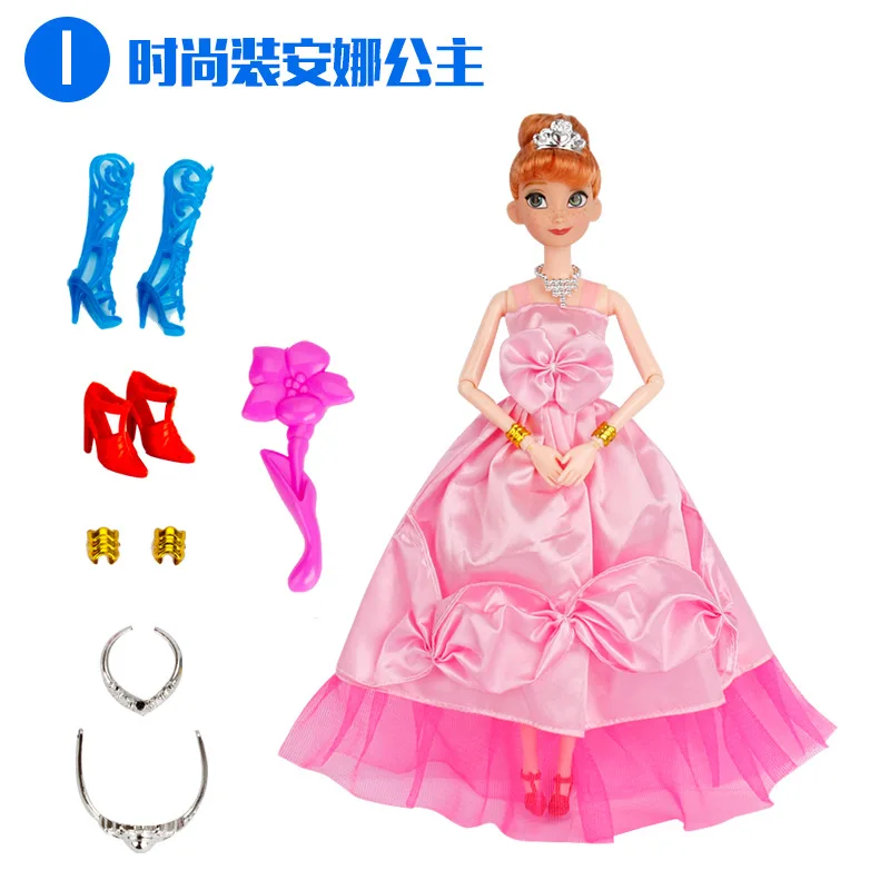 Disney 29cm Princess Toys Ice and Snow Dolls Frozen Elsa Anna Princess Doll Gift Box Girl Toy for Christmas Birthday Gift