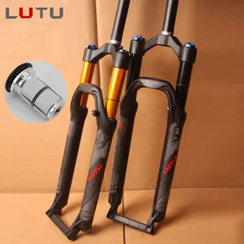 

LUTU Suspension MTB 29 27.5 26" bicycle supention fork Mountain Bike Forks Travel 100mm Manual Lock Disc Brake air fork