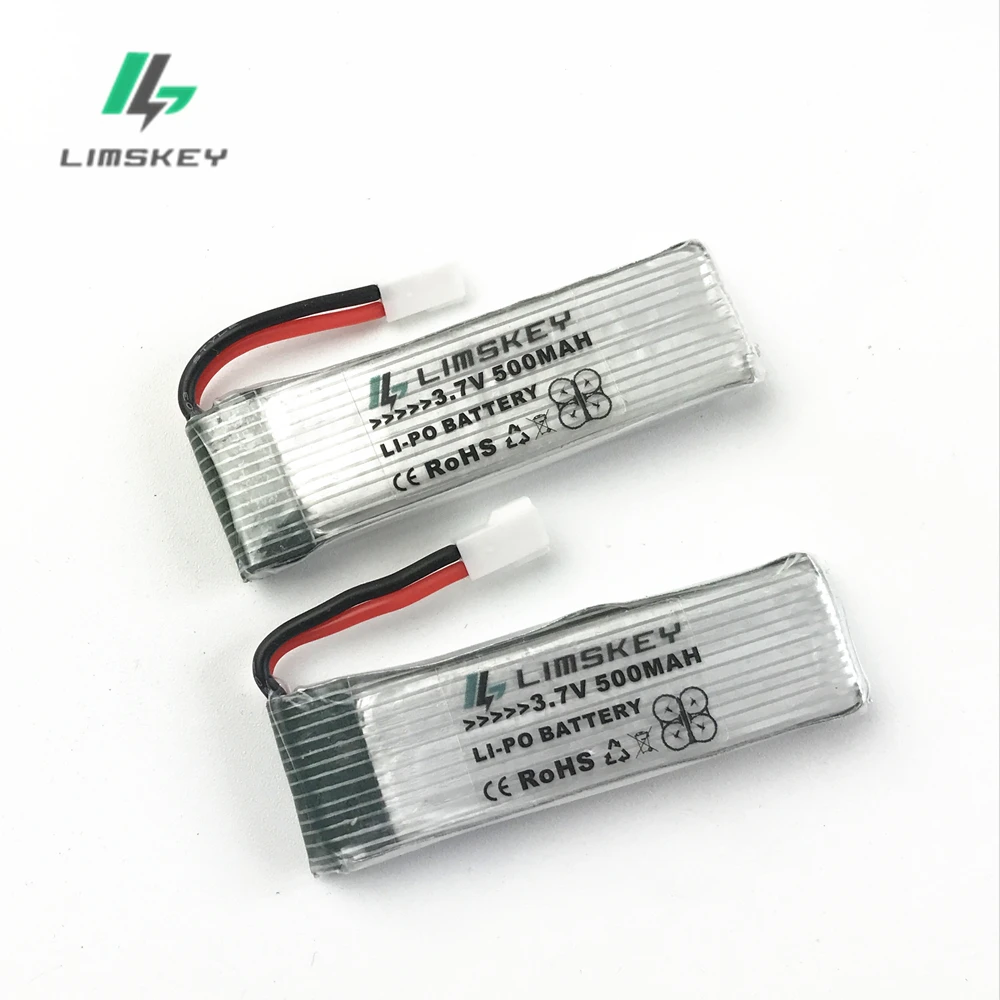 

2pcs 3.7V 500mah Lipo Batteries For Eachine E50 H37 RC Helicopter Drone For Wltoys V930 V977 V988 Spare Part