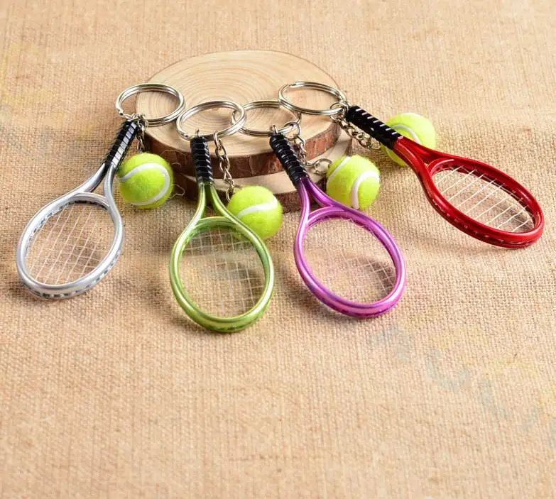 20 шт волейбольная сумка Подвеска Мини-волейбол подарок пластиковые маленькие украшения Спортивные рекламные сувениры - Цвет: Tennis racquet