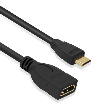 

Gold plated high quality 1.4v 1080p 3D Mini HDMI to HDMI Male-Female Adapter Cable Convertor for TV Camera display device