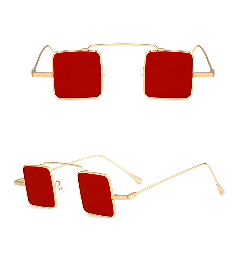 Peekaboo, маленькие квадратные солнцезащитные очки для мужчин, Ретро стиль, металлическая оправа,, черные, желтые, красные линзы, маленькие солнцезащитные очки для женщин, uv400