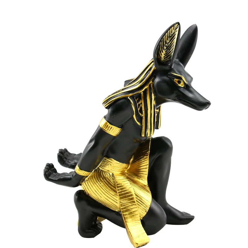 VILEAD 7 ''Смола Anubis Бог винный шкаф статуэтки египетская собака Бог миниатюры статуя для винтажного домашнего декора креативные ремесла подарки