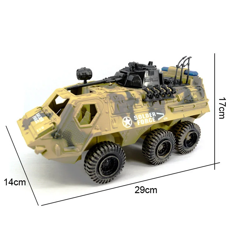 Большой размер Военный бронированный автомобиль игрушка камуфляж инерционный Танк модель автомобиля детский день подарок для мальчика припоя сила