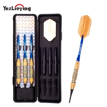 3 шт./кор. высокого качества профессиональный 20 г сталь, медь, алюминиевый вал мягкий наконечник игрушки для бросок доска для Дартс dongye019