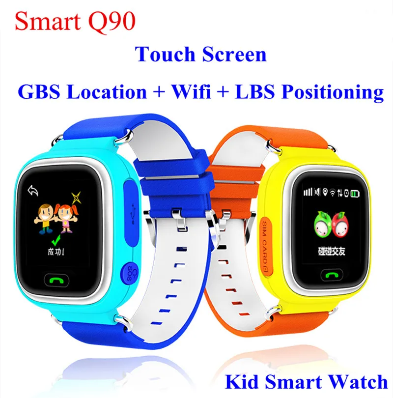 GPS Q90 Touch Screen WIFI Positioning Smart Watch Children SOS Call Location Finder Device Tracker Kid Safe Anti Lost Monitor