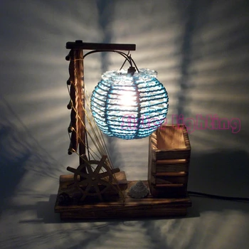 

Handmade Glim/Lantern Shape Night Light/Desk lamp with pen holder for Children room home desk lamp Birthday gift 220V EU Plug