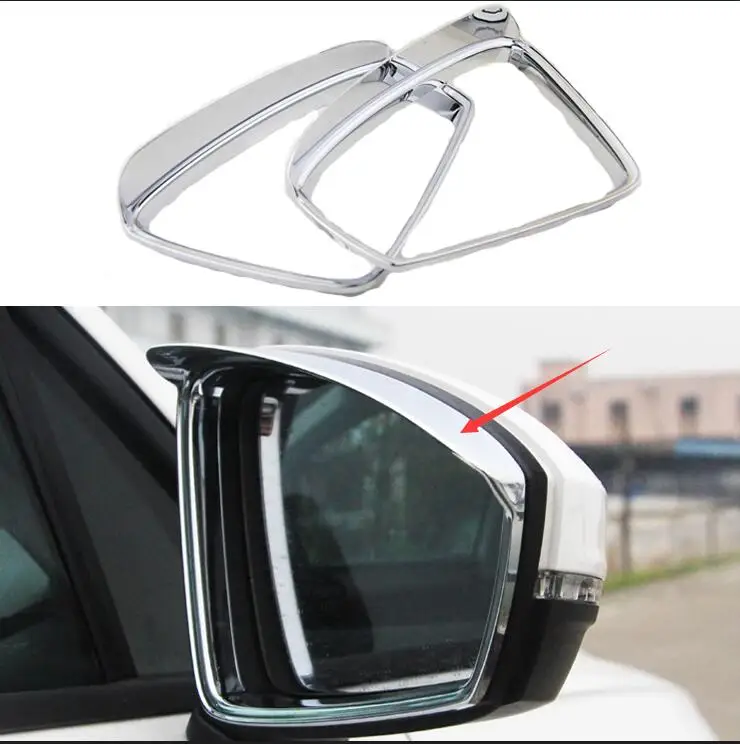 

car-styling case For Volkswagen Tiguan 2010-2016 ABS Chrome Auto rear view mirror rain shield deflector styling free shipping