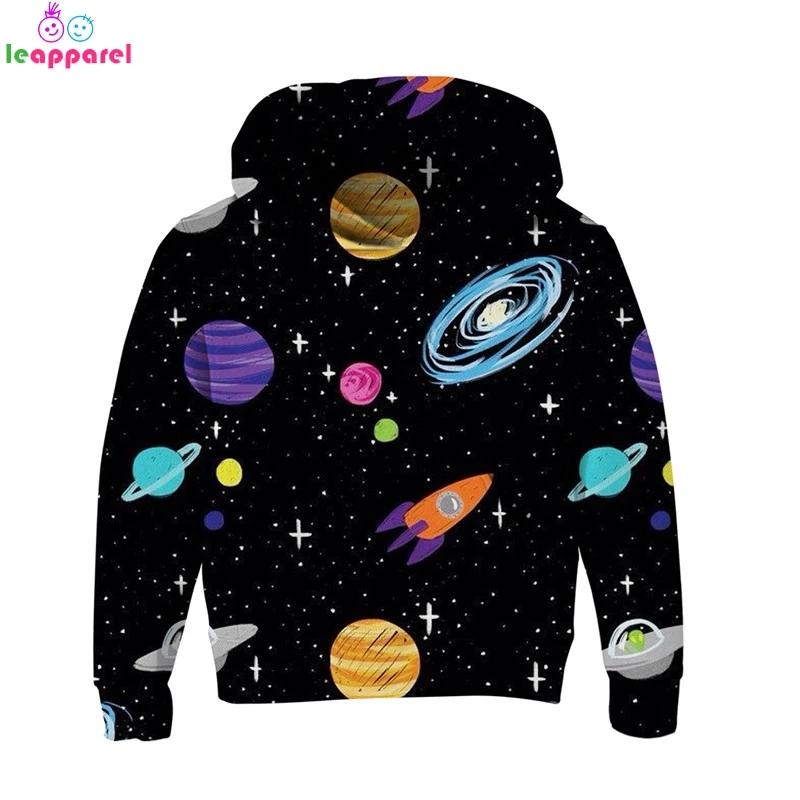 

3T~13T Baby Girls Boys Hoodies 2019 Space Galaxy Planet Print Autumn Long Sleeve Pullover Hoody Tops Kids Hoodies Sweatshirts