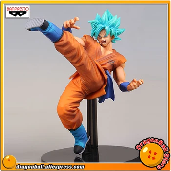 

Japan Anime "Dragon Ball Super" Original Banpresto Son Gokou FES !! vol.1 Collection Figure - Super Saiyan God SS Goku Blue