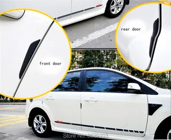 

4PCS Car door protection carbon fiber scratch rubber stickers car-styling for Honda fit accord crv civic 2006-2012 jazz city hrv