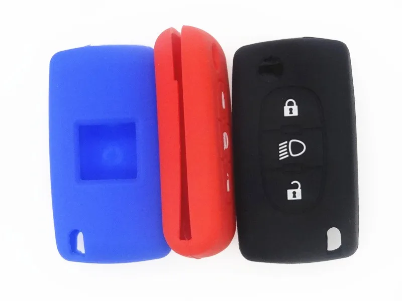 AUTEWODE 3 кнопочный силиконовый чехол для ключей Peugeot 206 207 307 308 407 408 Citroen C1 C2 C3 C4 C5 C6
